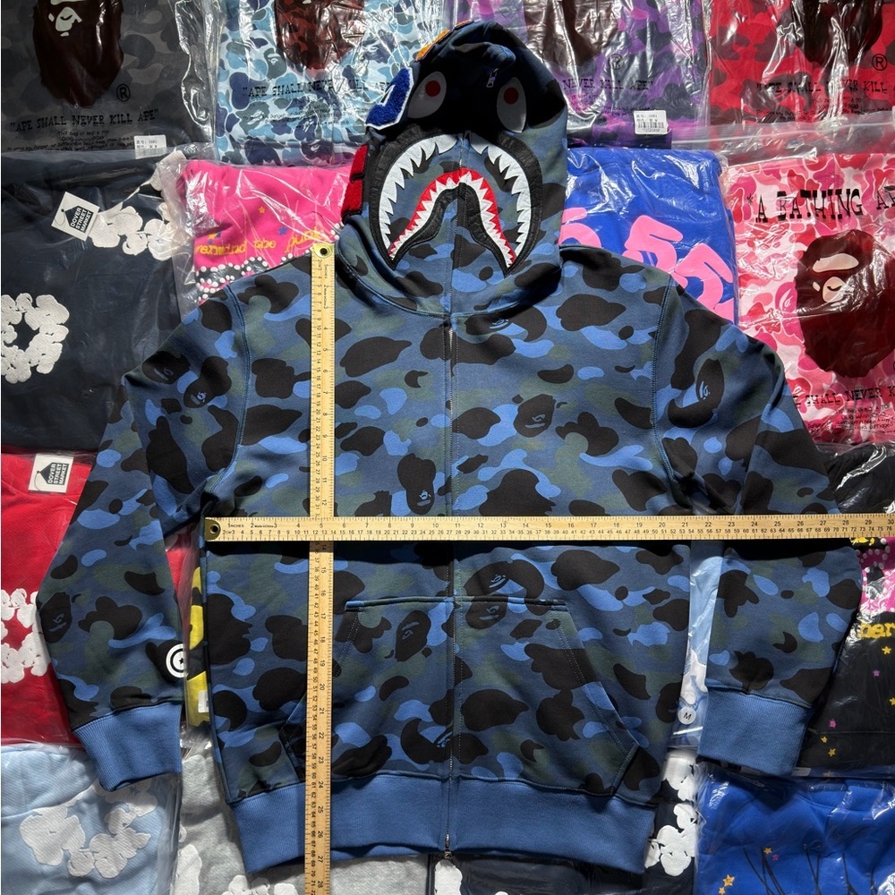 BAPE Color Camo Shark Full Zip Hoodie ‘Blue’ - Picture 2 of 7